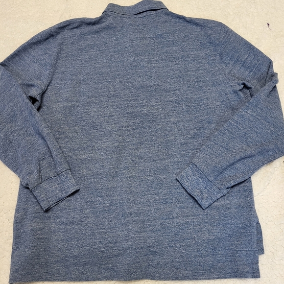 Polo Ralph Lauren Custom Fit Long Sleeve Polo Shirt Men’s L Blue Pony Logo - Picture 6 of 6